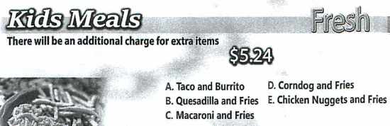 Page 8 of menu, Garcias Mexican in Elmira, NY