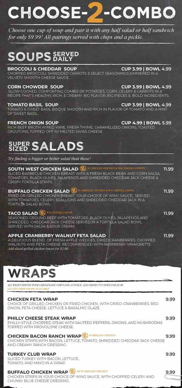 Page 5 of menu, Tags Restaurant Big Flats, NY